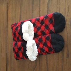 Simply Southern sherpa plaid socks
